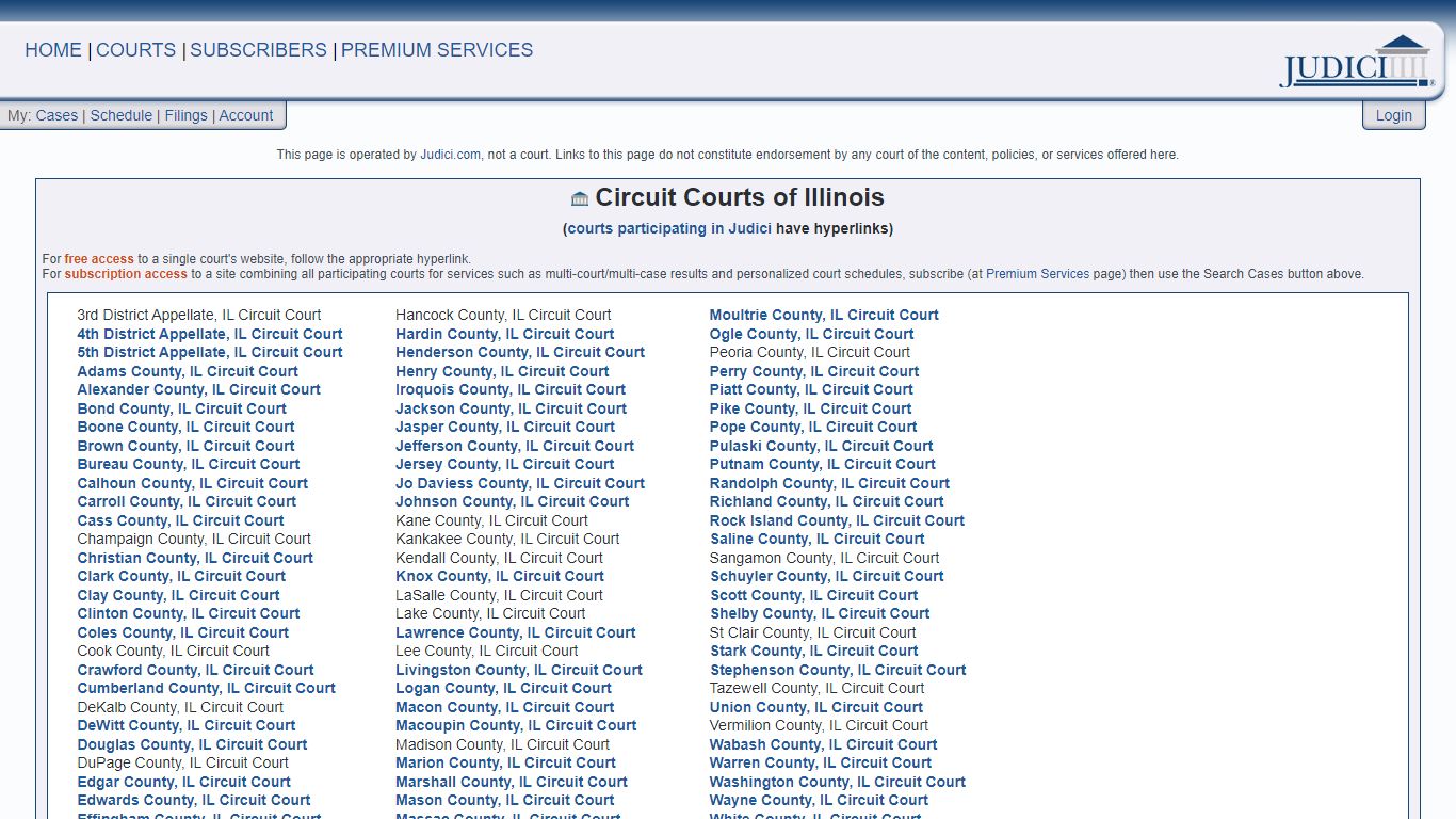 Illinois Court Listing - Judici